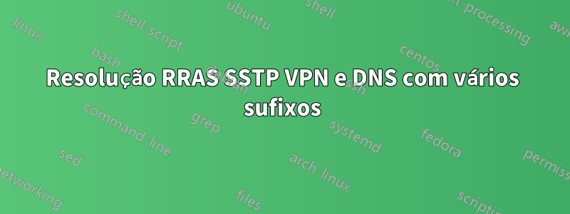 Resolução RRAS SSTP VPN e DNS com vários sufixos