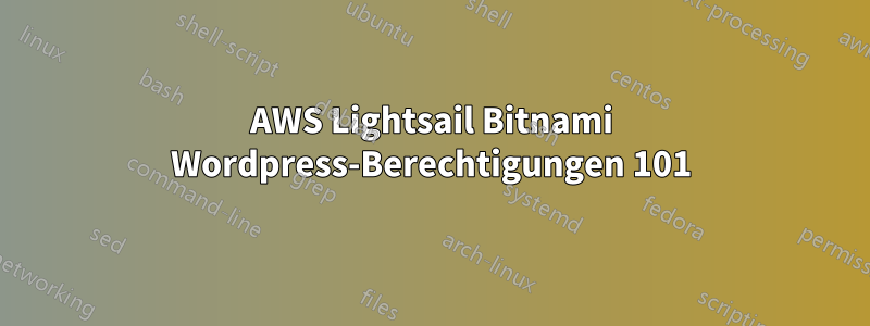 AWS Lightsail Bitnami Wordpress-Berechtigungen 101