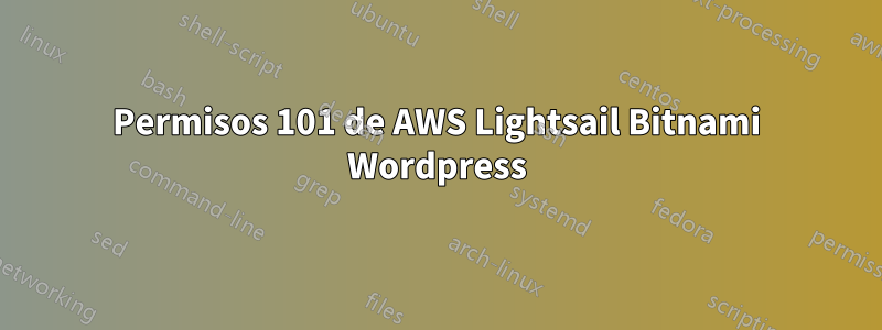 Permisos 101 de AWS Lightsail Bitnami Wordpress