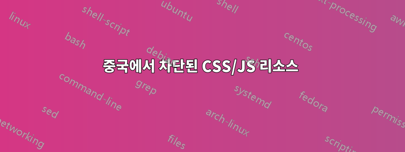 중국에서 차단된 CSS/JS 리소스