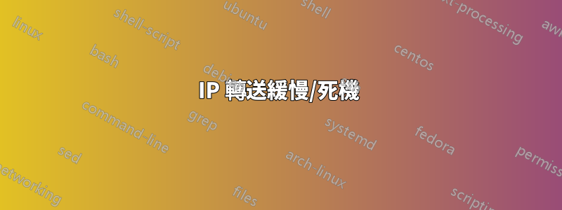 IP 轉送緩慢/死機