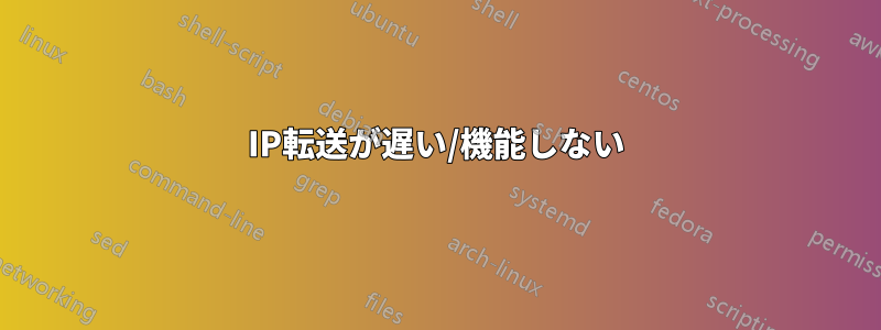 IP転送が遅い/機能しない