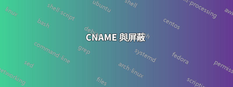 CNAME 與屏蔽