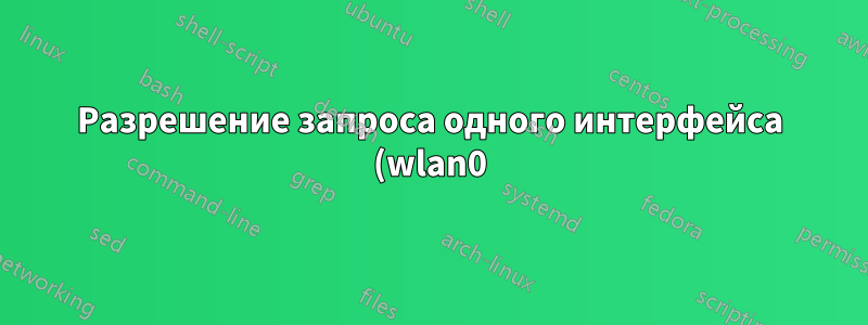 Разрешение запроса одного интерфейса (wlan0) с использованием DNS в сети другого интерфейса (VPN)