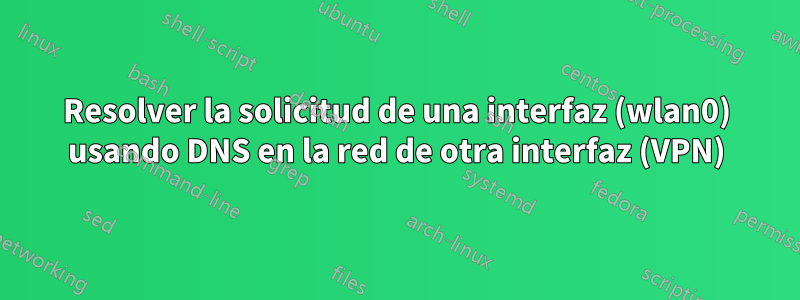 Resolver la solicitud de una interfaz (wlan0) usando DNS en la red de otra interfaz (VPN)