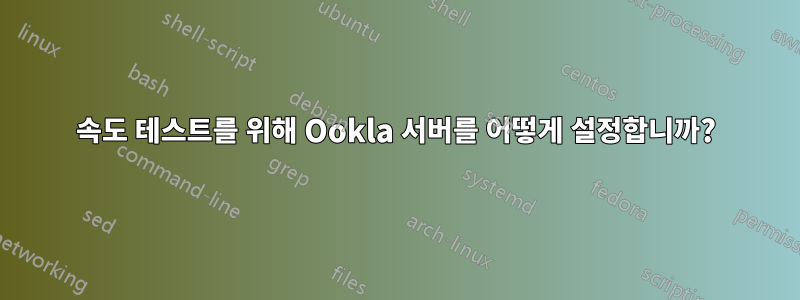 속도 테스트를 위해 Ookla 서버를 어떻게 설정합니까?