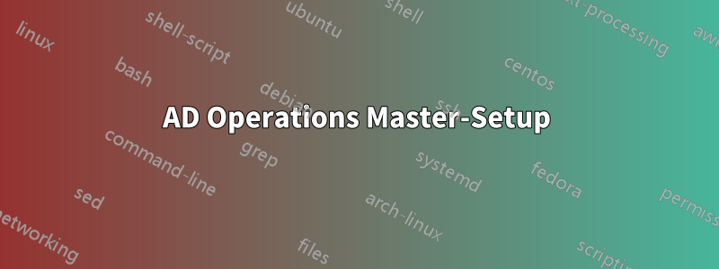 AD Operations Master-Setup