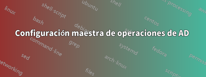 Configuración maestra de operaciones de AD