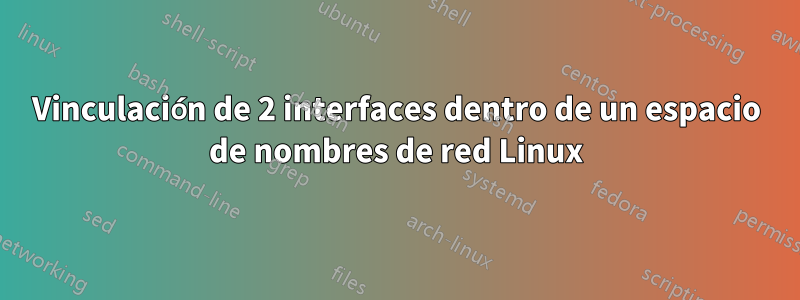 Vinculación de 2 interfaces dentro de un espacio de nombres de red Linux