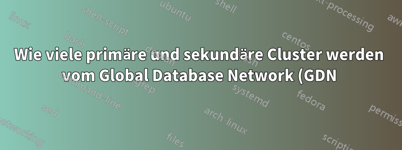 Wie viele primäre und sekundäre Cluster werden vom Global Database Network (GDN) in Alibaba Cloud unterstützt?