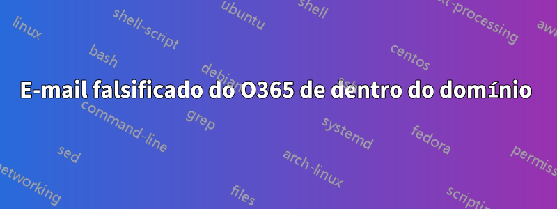 E-mail falsificado do O365 de dentro do domínio