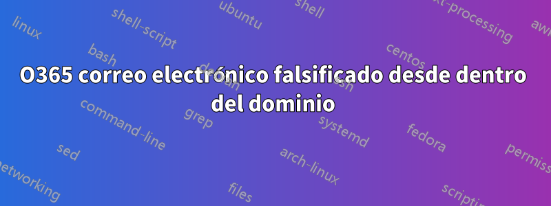 O365 correo electrónico falsificado desde dentro del dominio