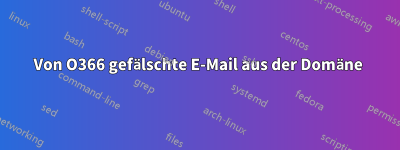 Von O366 gefälschte E-Mail aus der Domäne