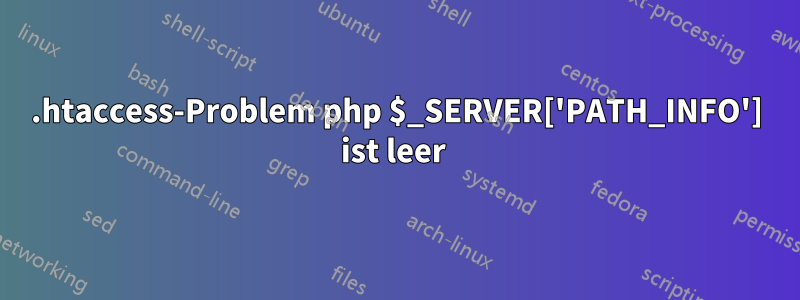 .htaccess-Problem php $_SERVER['PATH_INFO'] ist leer 