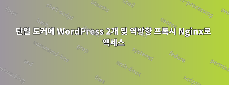단일 도커에 WordPress 2개 및 역방향 프록시 Nginx로 액세스