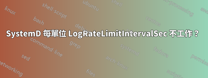 SystemD 每單位 LogRateLimitIntervalSec 不工作？