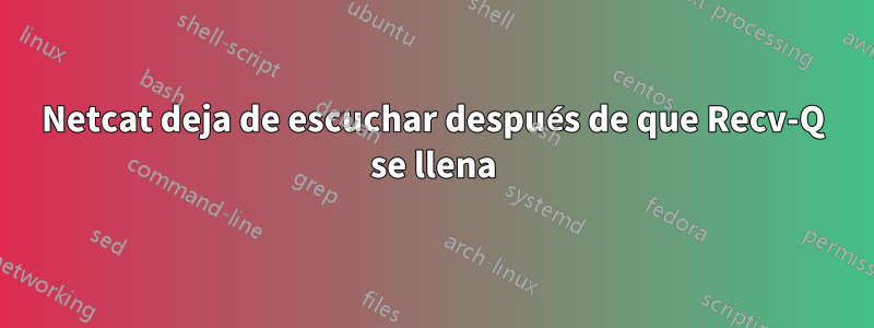 Netcat deja de escuchar después de que Recv-Q se llena