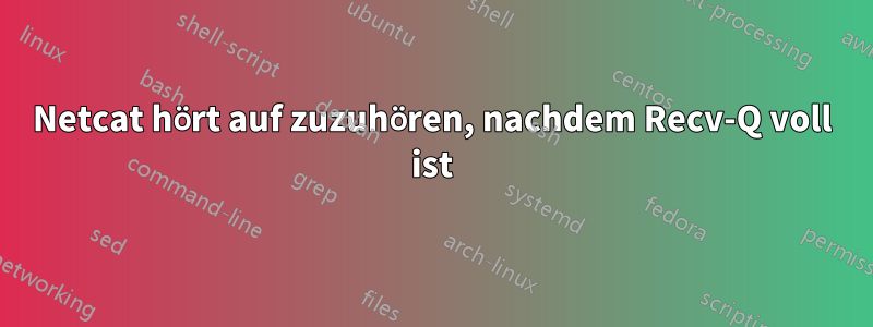 Netcat hört auf zuzuhören, nachdem Recv-Q voll ist