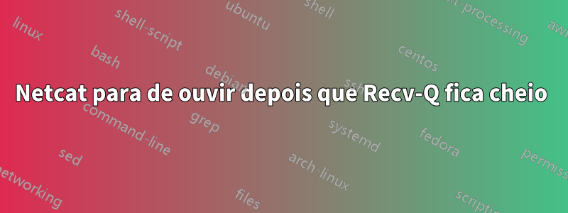 Netcat para de ouvir depois que Recv-Q fica cheio