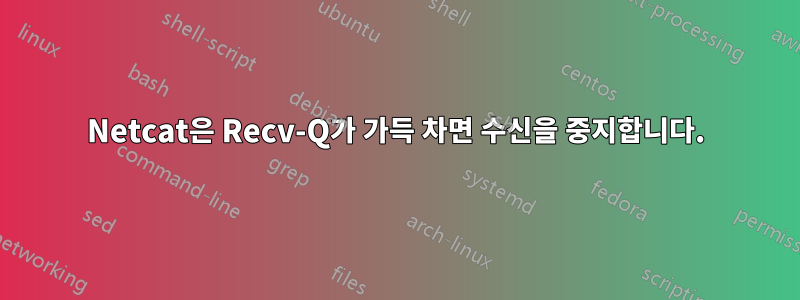 Netcat은 Recv-Q가 가득 차면 수신을 중지합니다.