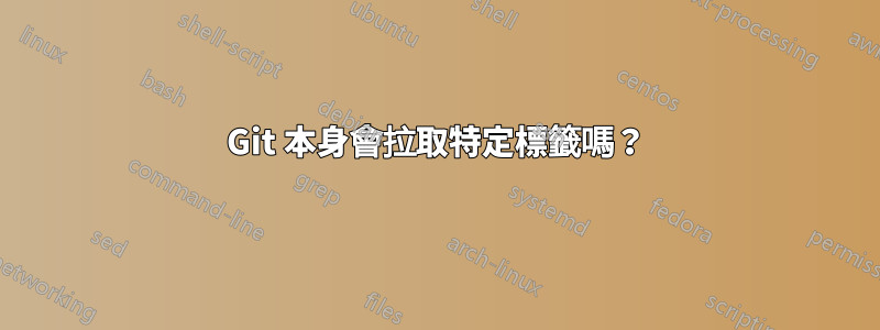 Git 本身會拉取特定標籤嗎？