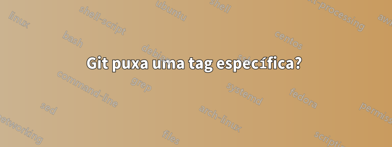 Git puxa uma tag específica?