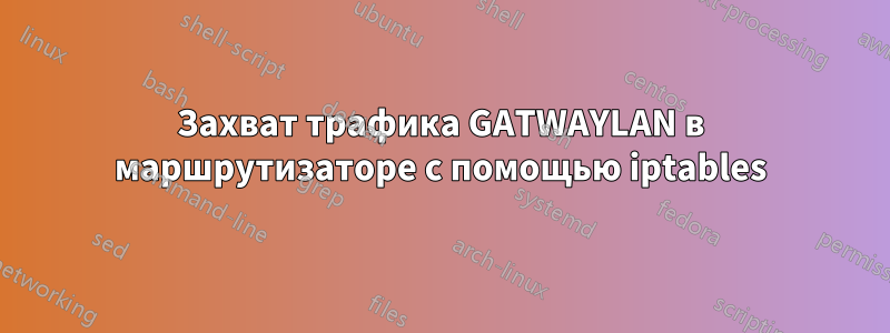 Захват трафика GATWAYLAN в маршрутизаторе с помощью iptables