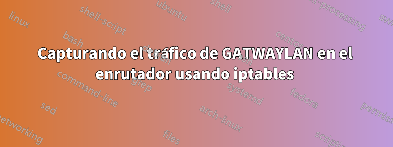 Capturando el tráfico de GATWAYLAN en el enrutador usando iptables