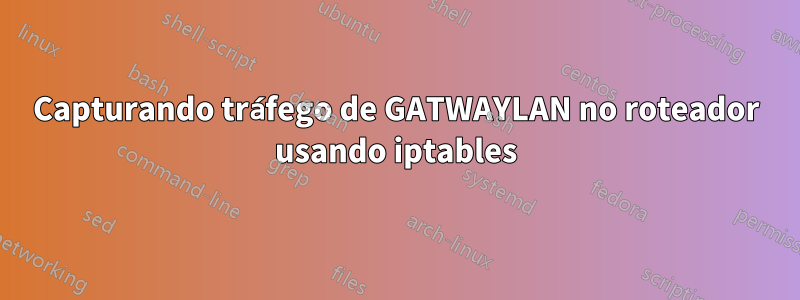 Capturando tráfego de GATWAYLAN no roteador usando iptables