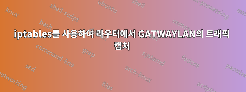 iptables를 사용하여 라우터에서 GATWAYLAN의 트래픽 캡처