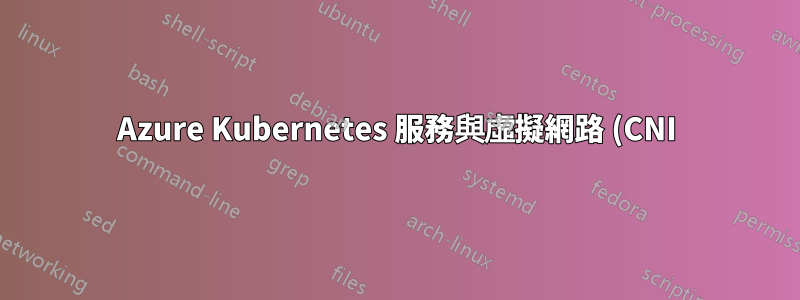 Azure Kubernetes 服務與虛擬網路 (CNI) 的怪異