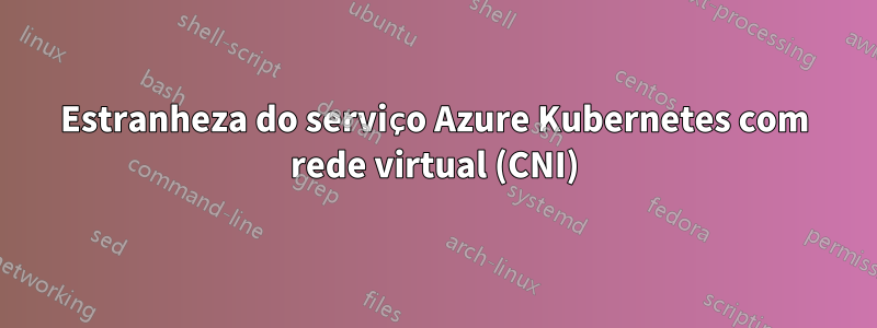 Estranheza do serviço Azure Kubernetes com rede virtual (CNI)