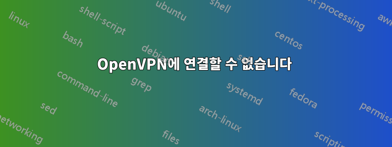 OpenVPN에 연결할 수 없습니다