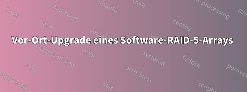 Vor-Ort-Upgrade eines Software-RAID-5-Arrays