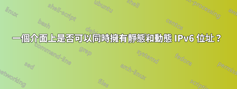 一個介面上是否可以同時擁有靜態和動態 IPv6 位址？