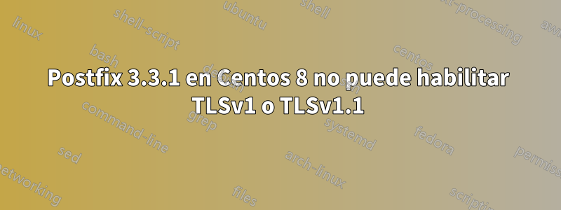 Postfix 3.3.1 en Centos 8 no puede habilitar TLSv1 o TLSv1.1