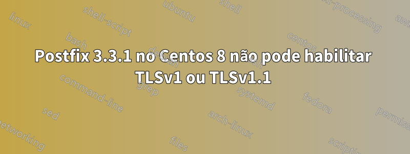 Postfix 3.3.1 no Centos 8 não pode habilitar TLSv1 ou TLSv1.1