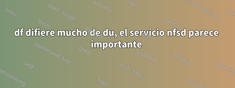 df difiere mucho de du, el servicio nfsd parece importante