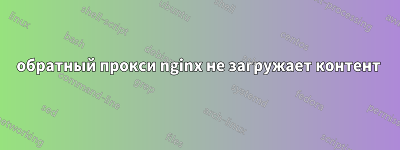 обратный прокси nginx не загружает контент