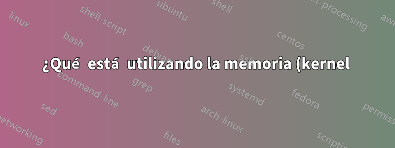 ¿Qué está utilizando la memoria (kernel)?