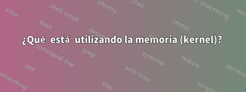 ¿Qué está utilizando la memoria (kernel)?