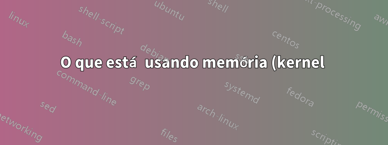 O que está usando memória (kernel)?