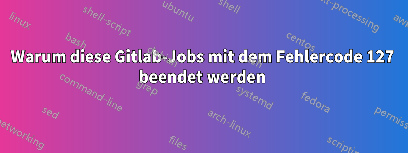 Warum diese Gitlab-Jobs mit dem Fehlercode 127 beendet werden