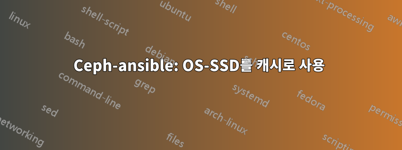 Ceph-ansible: OS-SSD를 캐시로 사용