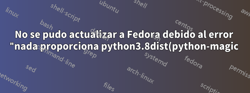 No se pudo actualizar a Fedora debido al error "nada proporciona python3.8dist(python-magic)"