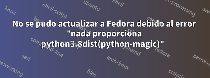 No se pudo actualizar a Fedora debido al error "nada proporciona python3.8dist(python-magic)"
