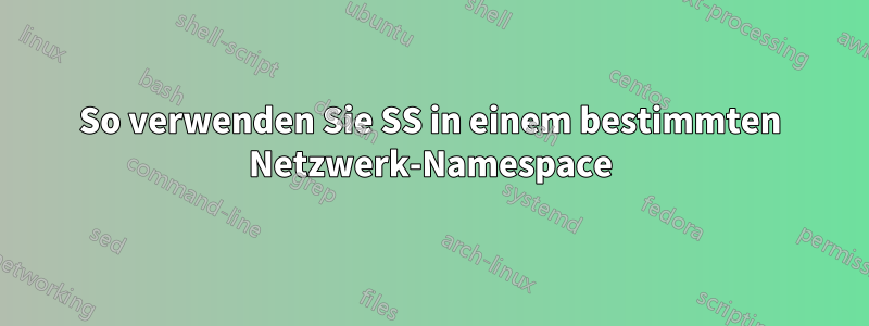 So verwenden Sie SS in einem bestimmten Netzwerk-Namespace