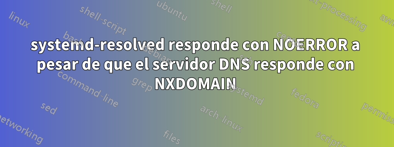 systemd-resolved responde con NOERROR a pesar de que el servidor DNS responde con NXDOMAIN