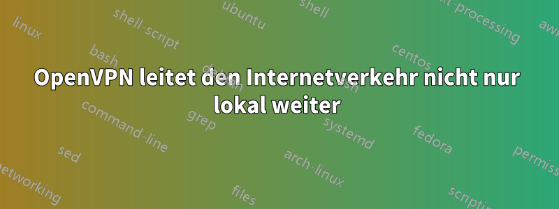 OpenVPN leitet den Internetverkehr nicht nur lokal weiter