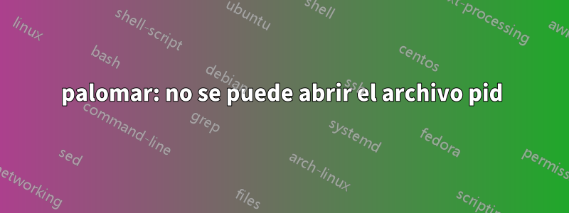 palomar: no se puede abrir el archivo pid